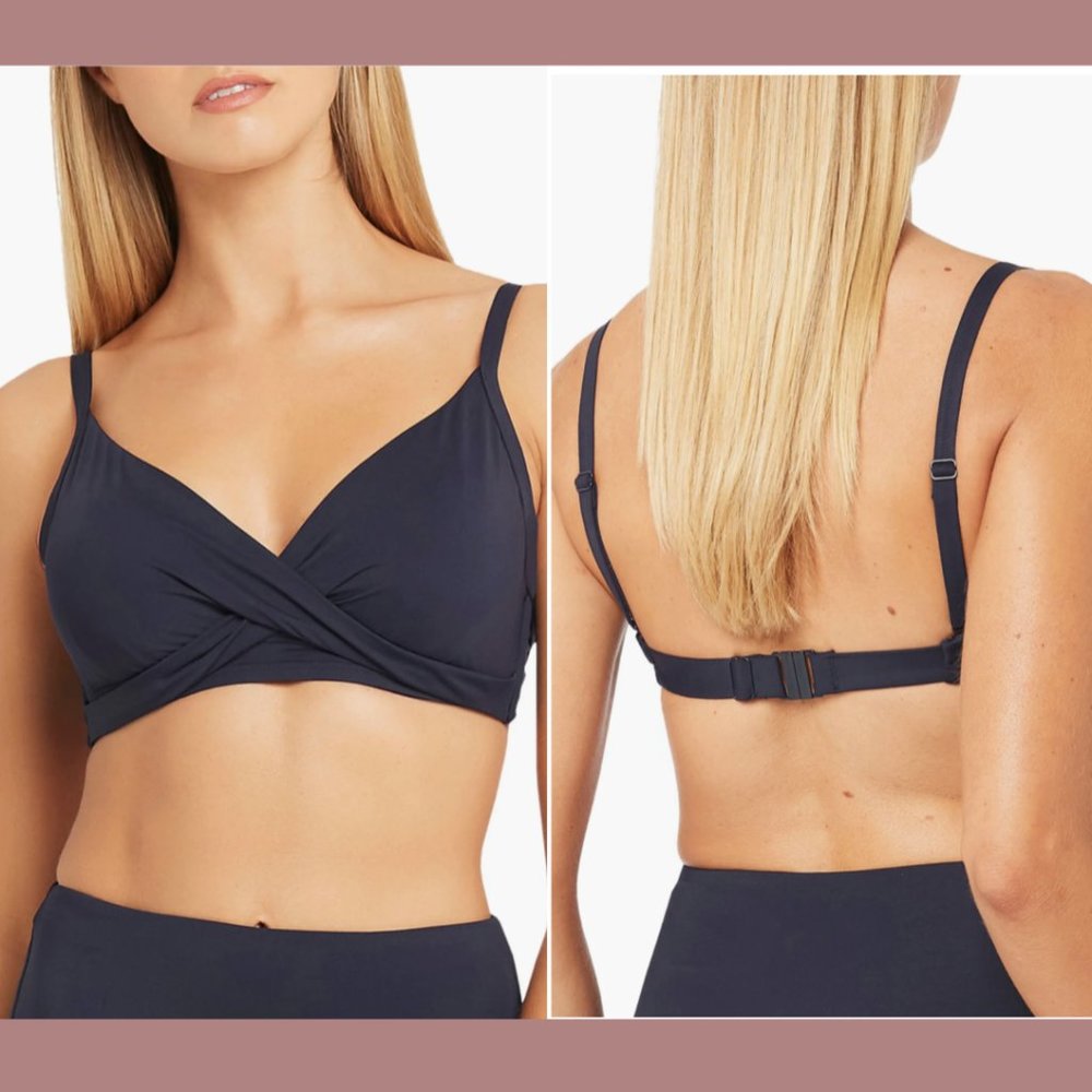 NEW $99 Sea Level [ 4 US ] Twist‎ Front Underwire Bikini Top in Night Sky #5753